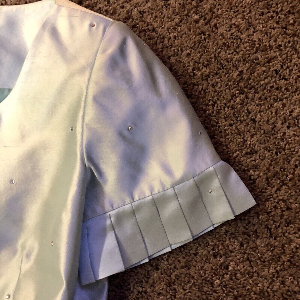 Vintage Travilla Skirt Suit Womens 10 Used Green Special Occasion - Picture 12 of 16